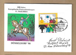 Los Vom 16.05 -  Sammler-Briefumschlag Aus Düsseldorf 1990 Mit Blockmarke - Cartas & Documentos