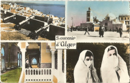 ALGERIE - SOUVENIR D'ALGER - 4 VIEWS - ED. JOMONE REF #1024 - 1959 - Algiers