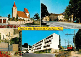 72636158 Hofstetten-Gruenau Kirche Hauptplatz Kriegerdenkmal Schule Mariazellerb - Autres & Non Classés