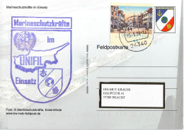 United Nations Peacekeeping - United Nations Interim Force In Lebanon. German Postcard Posted By Marineschutzkräfte/UNIF - Militaria
