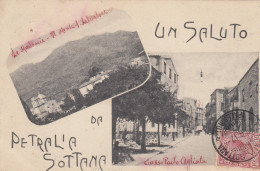 Sicilia  -  Palermo  -  Petralia Sottana  -  Un Saluto Da Petralia  - 2 Vedute  - F. Piccolo  -  Viagg -  Molto Bella - Autres & Non Classés