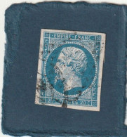 ///   FRANCE /// N° 14 Bleu 20cts  Bleu CAD 15 + étoile - 1853-1860 Napoléon III
