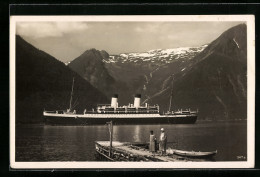 AK Passagierschiff MS Monte Sarmiento Im Sognefjord  - Piroscafi