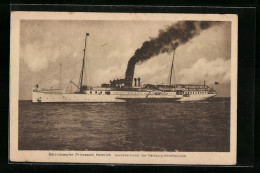 AK Salondampfer Prinzessin Heinrich, Seebäderdienst Der Hamburg-Amerika-Linie  - Paquebots