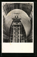 AK Zeppelin LZ 130 Wird Im Hangar Gebaut  - Luchtschepen