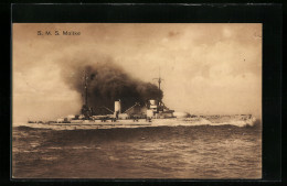 AK Kriegsschiff S.M.S. Moltke In Fahrt  - Warships