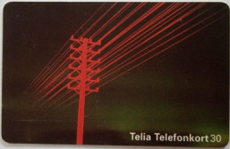 Sweden 30Mk. Chip Card - Elektricity Poles -Telegrafstolpe - Schweden