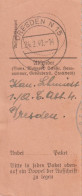 German Feldpost WW2 - Packet Receipt From 1./Artillerie Ersatz Abteilung 4 In Dresden Posted Dresden N15 24.2.1940. Post - Militares
