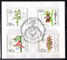 Berlin Poste Obl Yv:685/688 Bienfaisance Orchidées Sur Fragment (TB Cachet à Date) - Used Stamps