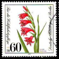 Berlin Poste Obl Yv:613 Mi:652 Sumpf-Gladiole Gladiolus Palustris (cachet Rond) - Gebraucht