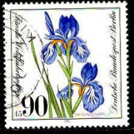 Berlin Poste Obl Yv:614 Mi:653 Sibirische Schwertlilie Iris Sibirica (cachet Rond) - Used Stamps