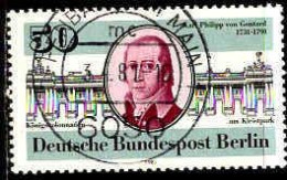 Berlin Poste Obl Yv:600 Mi:639 Karl Philipp Von Gontard Architecte (TB Cachet Rond) - Used Stamps