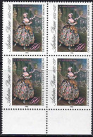 Berlin Poste N** Yv:661 Mi:700 Antoine Pesne La Barbarina (Bloc De 4) - Unused Stamps