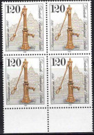 Berlin Poste N** Yv:653 Mi:692 Krausepumpe Um 1900 Bloc De 4 Bord De Feuille - Unused Stamps