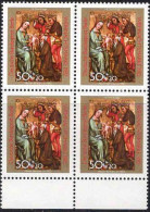 Berlin Poste N** Yv:649 Mi:688 Weihnachtsmarke Meister Bertram Rois Mages (Bloc De 4) - Unused Stamps