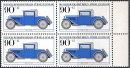 Berlin Poste N** Yv:624 Mi:663 DKW F1 1931 Bloc De 4 Bord De Feuille - Unused Stamps