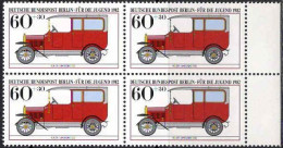 Berlin Poste N** Yv:623 Mi:662 Adler-Limousine 1913 Bloc De 4 Bord De Feuille - Nuovi