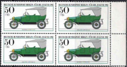 Berlin Poste N** Yv:622 Mi:661 Wanderer-Puppchen 1911 Bloc De 4 Bord De Feuille - Unused Stamps