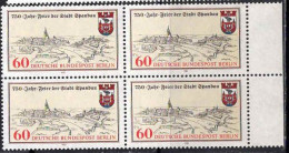 Berlin Poste N** Yv:620 Mi:659 750.Jahre Spandau (Bloc De 4) - Unused Stamps