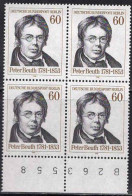 Berlin Poste N** Yv:616 Mi:654 Peter Beuth Homme Politique Bloc De 4 - Unused Stamps