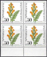 Berlin Poste N** Yv:612 Mi:651 Karlsszepter Pedicularis Sceptrum Carolinum Bloc De 4 Bord De Feuille - Unused Stamps
