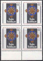 Berlin Poste N** Yv:609 Mi:648 Preußen-Ausstellung Pour Le Mérite (Bloc De 4) - Unused Stamps