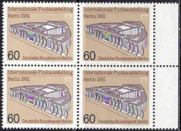 Berlin Poste N** Yv:610 Mi:649 Internationale Funkausstellung Berlin Bloc De 4 - Unused Stamps