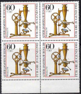 Berlin Poste N** Yv:604 Mi:643 Microskop Bloc De 4 Bord De Feuille - Neufs