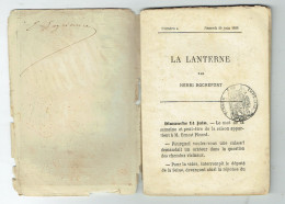 75 PARIS La Lanterne Du 20/06/1868 écrit Non Périodique Droit De Timbre De 5 C SEINE Ouvrage Complet TTB - Zeitungsmarken (Streifbänder)