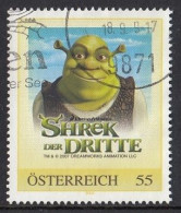 AUSTRIA 36,personal,used,hinged,Shrek - Personalisierte Briefmarken