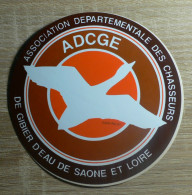THEME CHASSE : AUTOCOLLANT ADCGE SAONE ET LOIRE - GIBIER D'EAU - Stickers