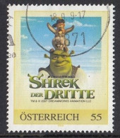 AUSTRIA 39,personal,used,hinged,Shrek - Personalisierte Briefmarken