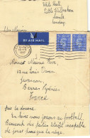 COVER AIR MAIL CAMBRIDGE 10/8//1947 FROM FRANCE JURANCON - Covers & Documents