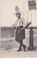 FLAMME 1931 - LES SABLES D'OLONNE SON PORT DE PECHE PLAGE IDEALE SABLE FIN - CPA SABLAISE - FEMME COIFFE - Mechanical Postmarks (Advertisement)