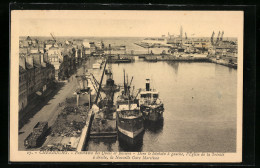 AK Cherbourg, Panorama Des Quais Et Bassins, Dans Le Lointain à Gauche, L`Église De La Trinité..., Hafen  - Other & Unclassified