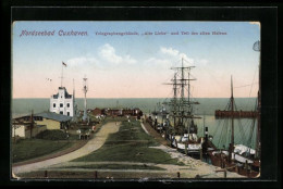 AK Cuxhaven, Telegraphengebäude, Alte Liebe Und Teil Des Alten Hafens  - Other & Unclassified