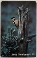 Sweden 30Mk. Chip Card - Bird 6 Big Woodpecker - Suecia