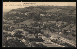 CPA Saint-Denis-les-Martel, La Gare Et Le Puy D`Issolu  - Other & Unclassified