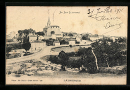 CPA Lalbenque, Vue Partielle Avec L'Église  - Other & Unclassified