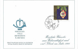 Postzegels > Europa > Liechtenstein > 1991-00 >kaart Met No. 1165 (17574) - Lettres & Documents