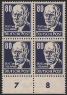 DDR 1952 - Mi-Nr. 339 Za XII ** - MNH - Unterrand-VB - BPP-Befund - Köpfe II - Unused Stamps