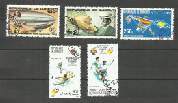 DJIBOUTI POSTE AERIENNE N°144 à 148 Cote 4.95€ - Djibouti (1977-...)