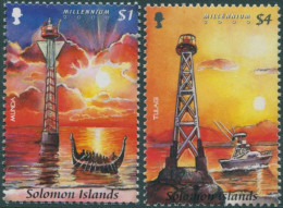 Solomon Islands 2000 SG961-962 New Millennium Set MNH - Salomoninseln (Salomonen 1978-...)