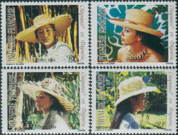 French Polynesia 1984 Sc#393-396,SG423-426 Polynesian Hats Set MNH - Autres & Non Classés