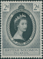 Solomon Islands 1953 SG81 2d Coronation MLH - Islas Salomón (1978-...)