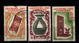 - COMORES - 1963 - YT N° 29 / 31 - Oblitérés - Artisanat - Série Complète - Used Stamps
