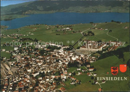 11713146 Einsiedeln SZ Mit Kloster Und Sihlsee Fliegeraufnahme Einsiedeln - Autres & Non Classés