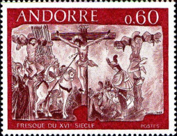 Andorre (F) Poste N** Yv:193 Mi:213 Fresque Du XVIe Siècle La Crucifixion - Unused Stamps