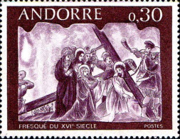 Andorre (F) Poste N** Yv:192 Mi:212 Fresque Du XVIe Siècle Ste Véronique Et Le Christ - Unused Stamps
