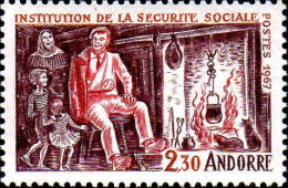 Andorre (F) Poste N** Yv:183 Mi:203 Institution De La Sécurité Sociale - Unused Stamps